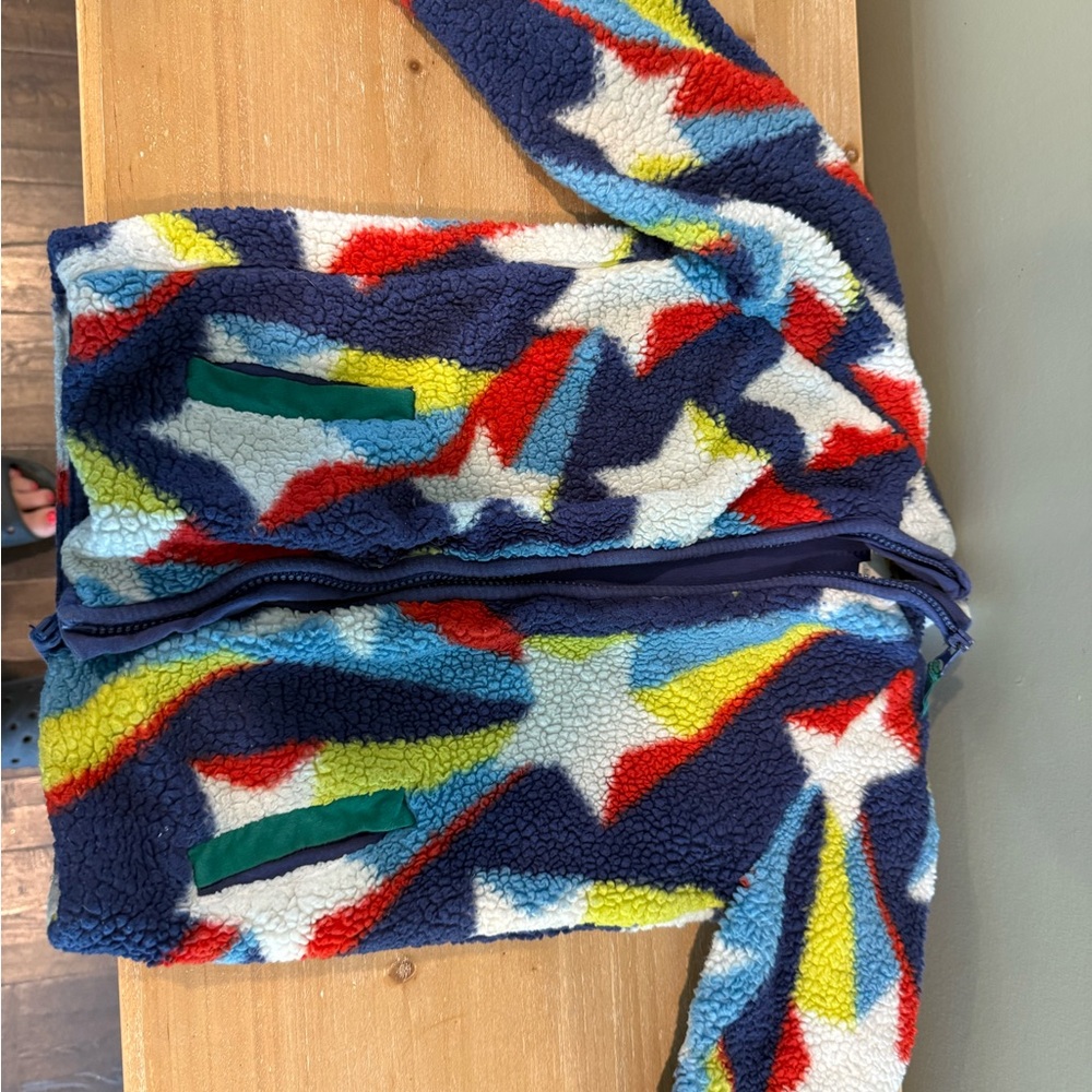Boden Multicolor Fleece Sweater.